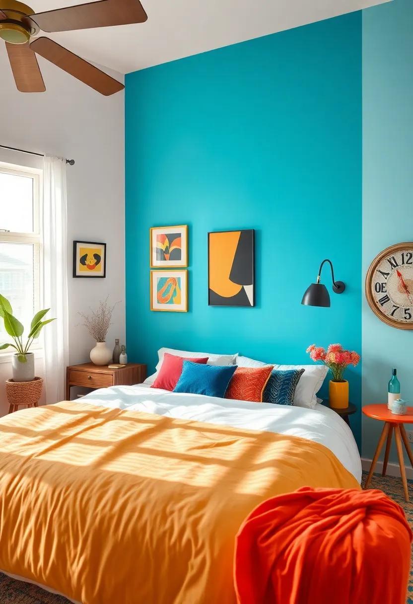 Vibrant Harmony: Designing an Eclectic Bedroom with a Kaleidoscope of Colors