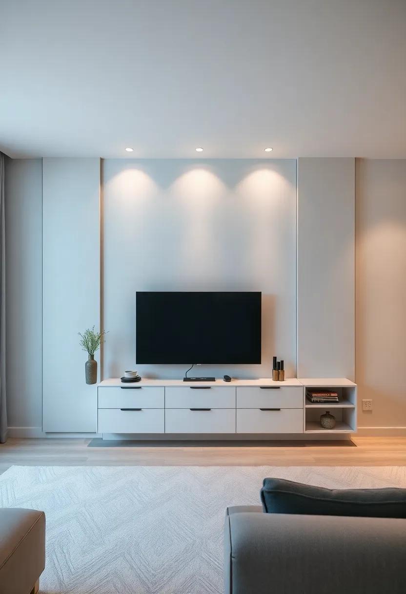 Transform Your Space: The Elegance of Living Room Wall Units with Accent Lighting