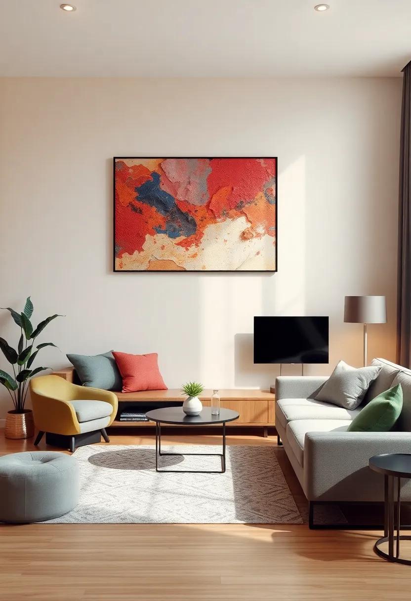 Transform Your Apartment Walls with ⁣Bold Colors and Textures