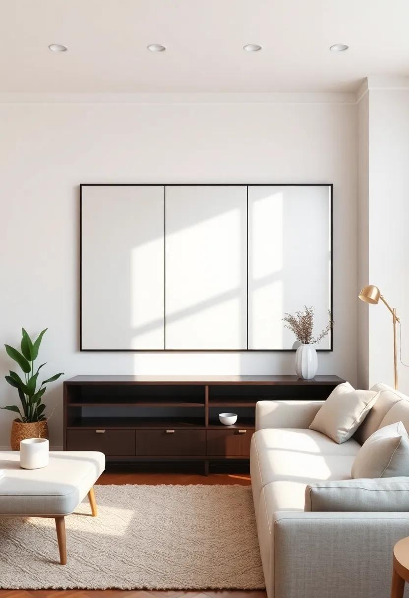 Utilize Mirrors as Art: Enhance Light and Space in Your Living⁤ Room