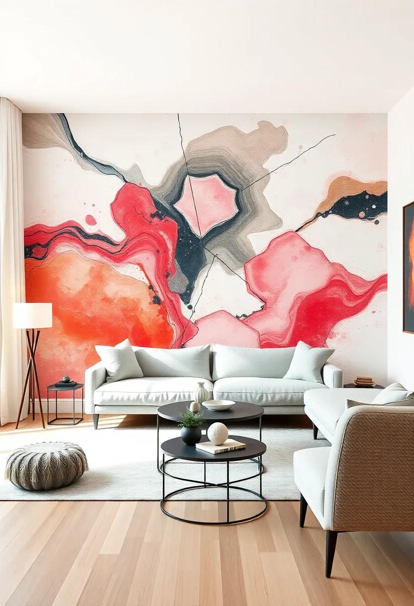 Experiment with Large scale Wall Murals for a Dramatic ⁣Effect