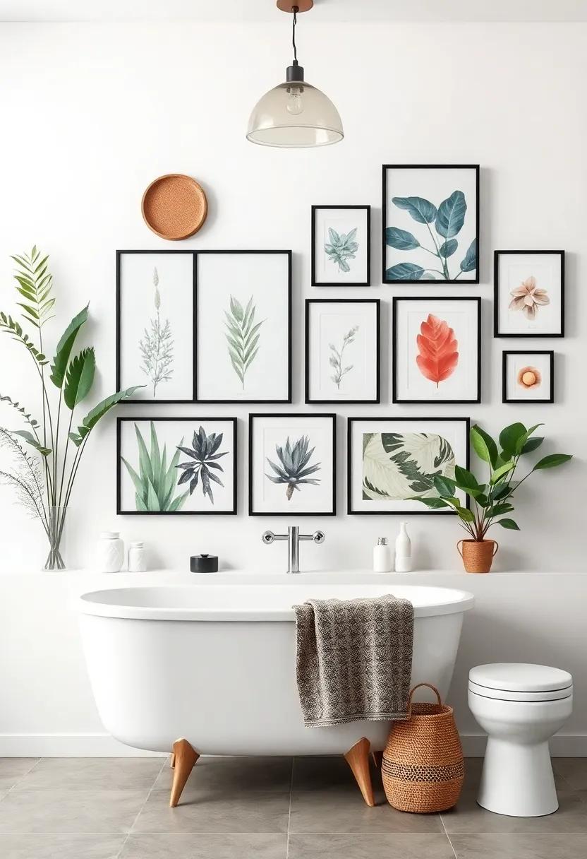 Incorporating Nature-Inspired Elements for a refreshing Bathroom Display