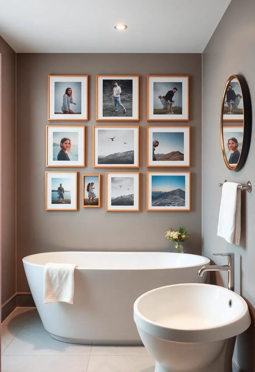 Showcasing Personal Photography for⁤ a Unique⁣ Touch in Your Bathroom