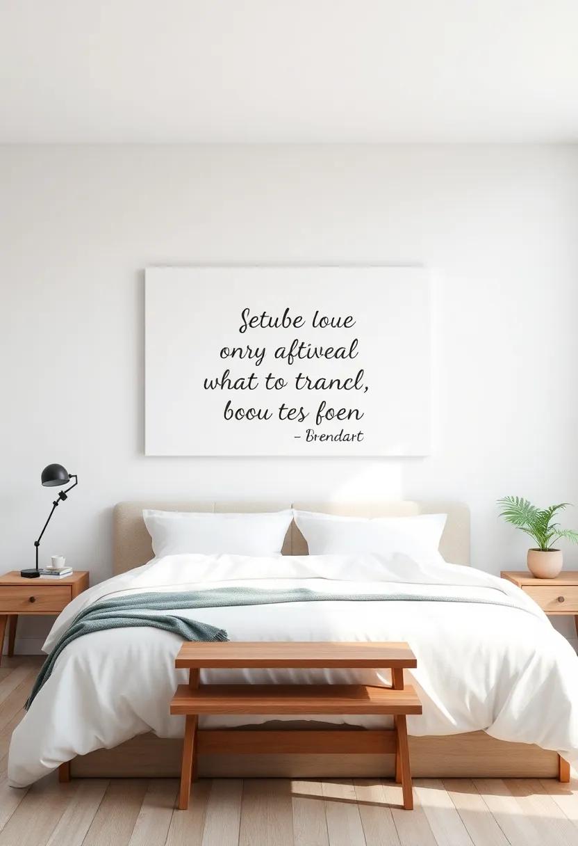 Incorporating ​Inspirational Quotes in ⁤Bedroom Canvas Art