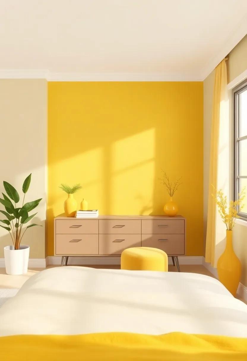 Embracing Sunshine: The ​Impact ‍of Yellow Accents ​in⁤ Bedroom Design