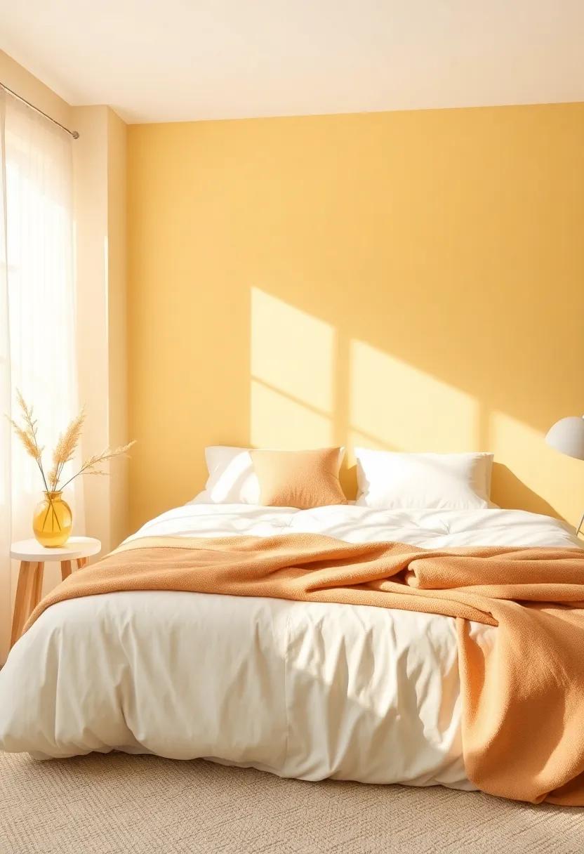 Warm ​Neutrals and Radiant​ Yellows: A Cozy ⁣Bedroom‌ Palette