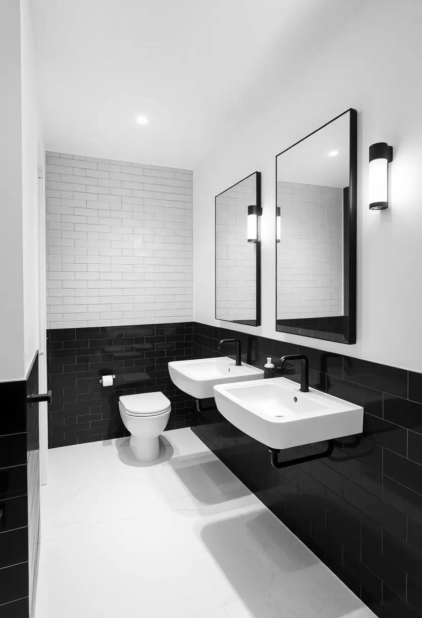 Chic fixtures: The Impact of Black and‍ White ‍Sinks and Faucets