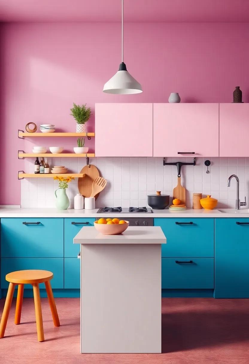 Eclectic‌ Kitchen Aesthetics Combining Bold Colors and ⁤Unique​ Décor