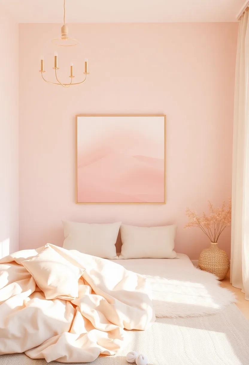 Wall Art ⁤Inspiration:‌ Blush Pink and Beige Creations