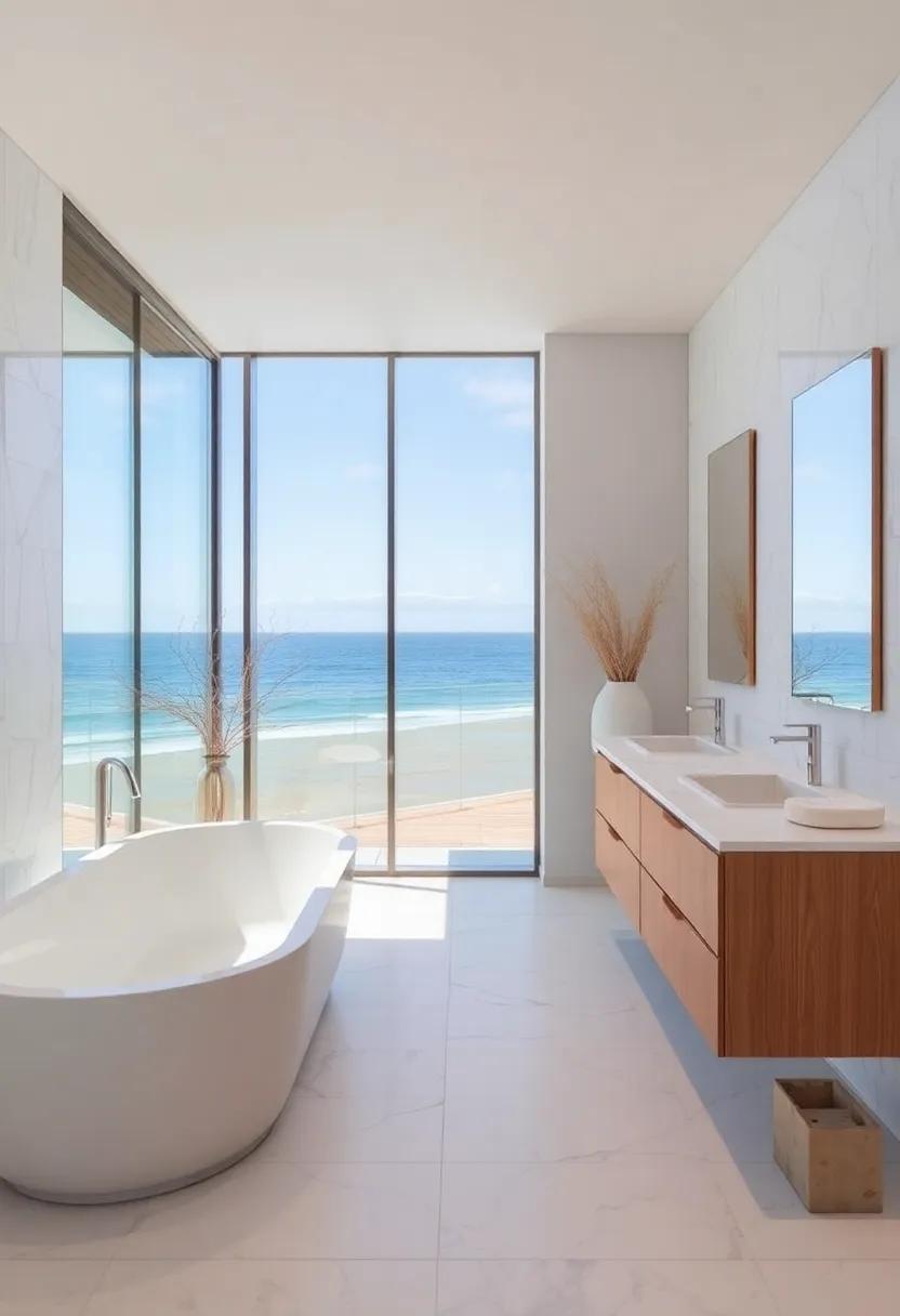 Ocean Breeze:⁣ Using ⁣Open ⁢Concepts‌ for Expansive Bathroom Spaces