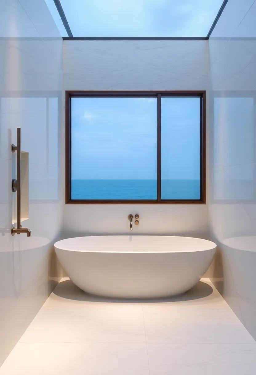 Zen Spaces: designing Luxurious‌ Shower Experiences with Ocean ​Views