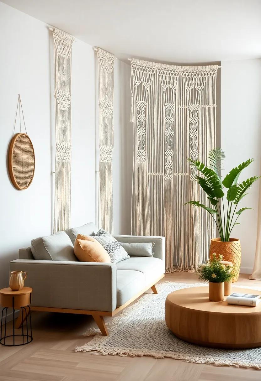 Crafting A bohemian Vibe With ⁣Macramé Panels That‍ soften room ⁣Boundaries