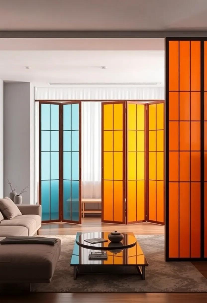 Explore⁤ Colorful⁢ folding‍ Screens ‍That Make ⁣Bold Statements In Your Living Room