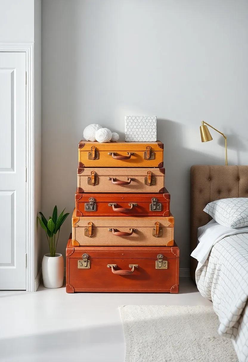 Vintage ‍Suitcases as ⁢Decorative and Functional ⁢Storage Options