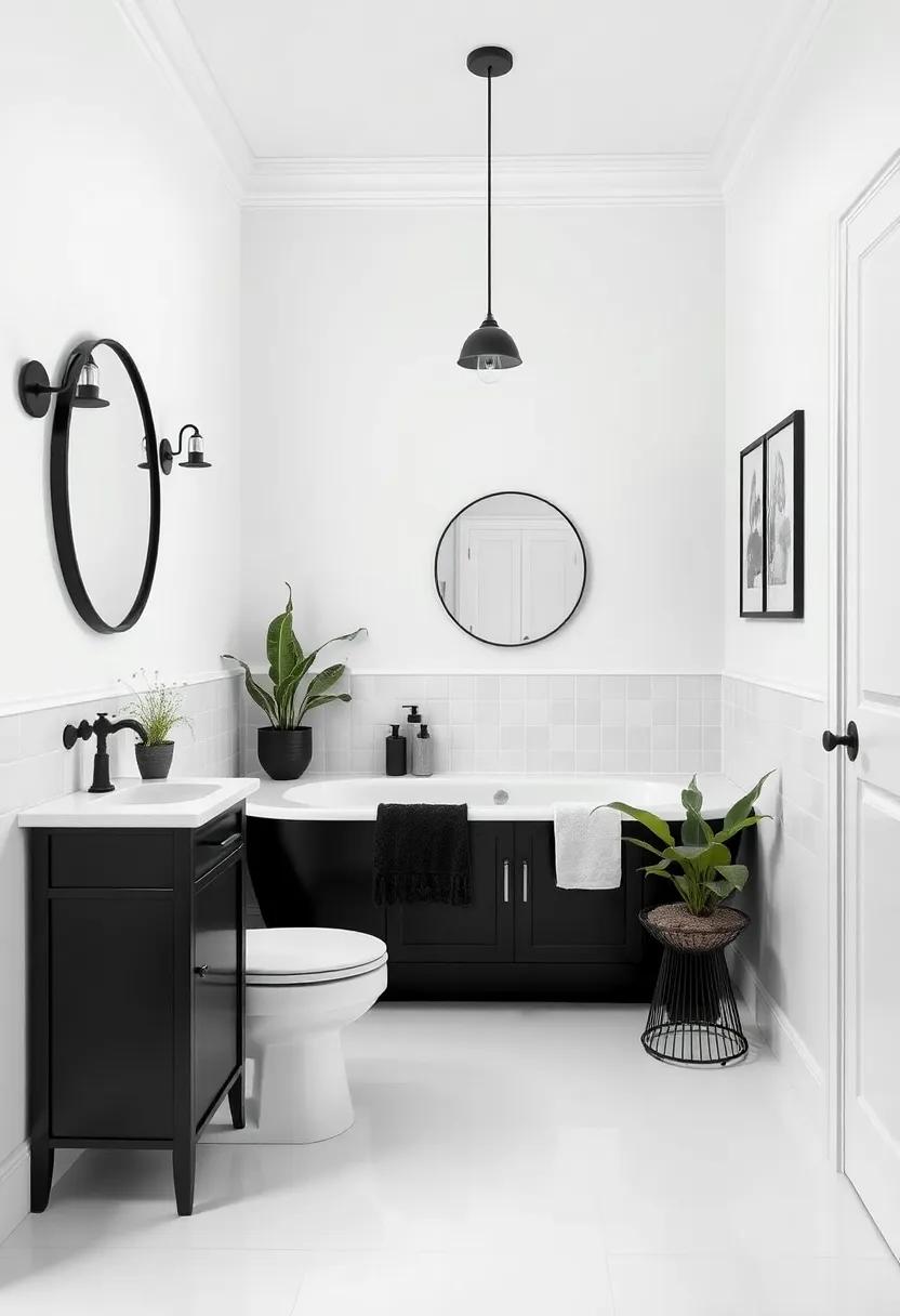 Cultivating Contrast: The Power of​ White ⁤Walls and ⁢Dark Accents