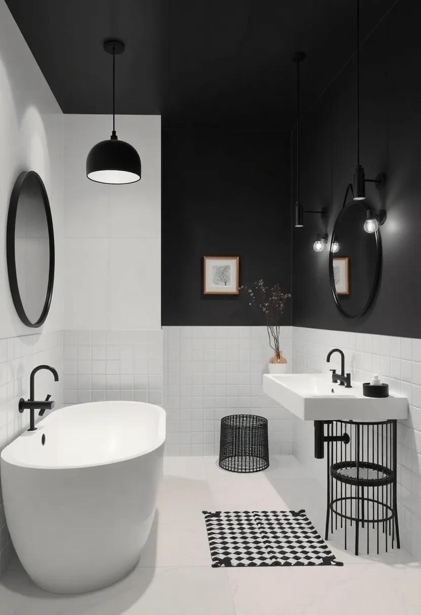 Exploring the ⁤Allure of Black ​and ‍White​ in Bathroom Design Aesthetic