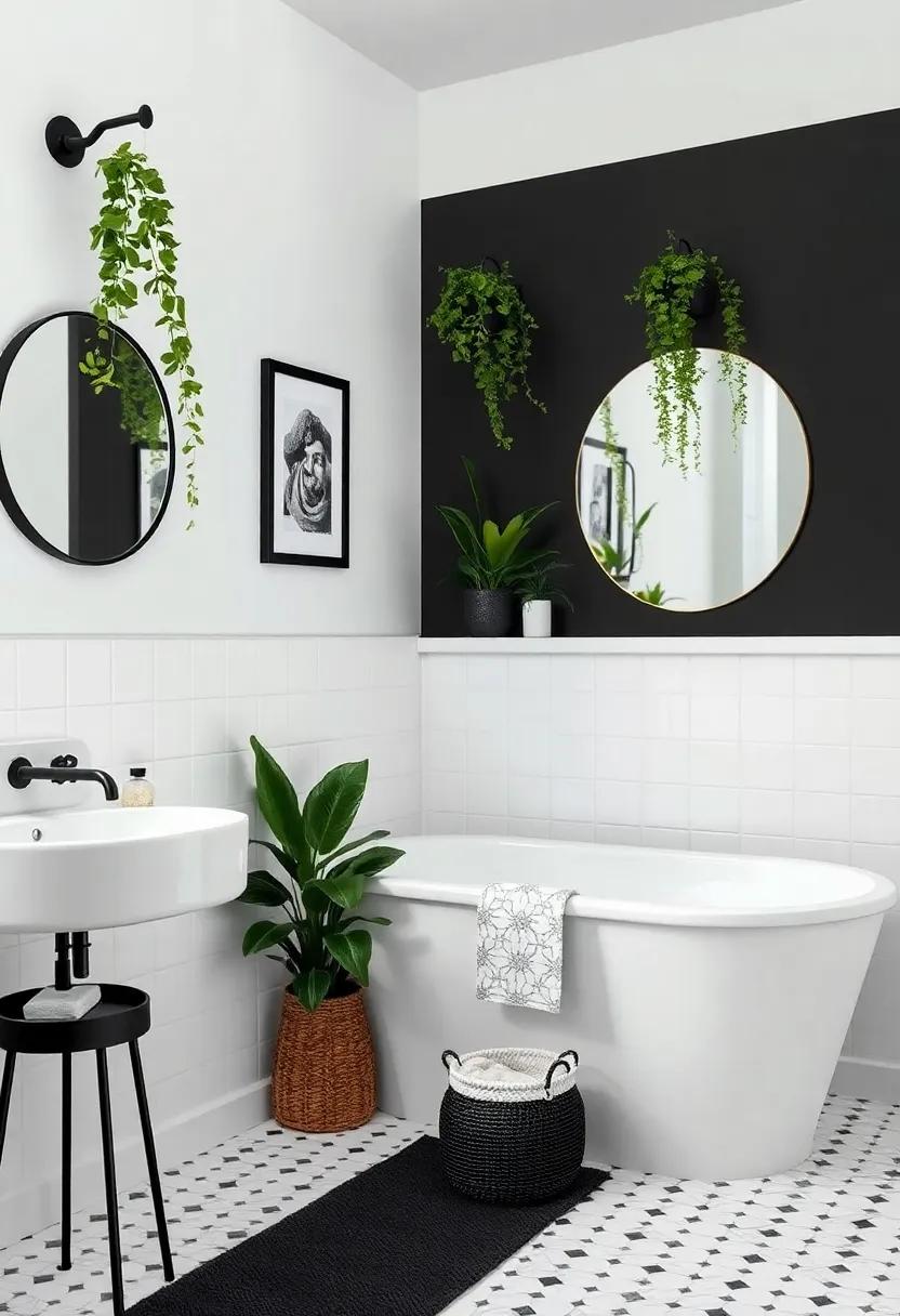 Nature Meets‍ Chic: ⁤Integrating greenery into⁢ Black-and-White⁢ Spaces