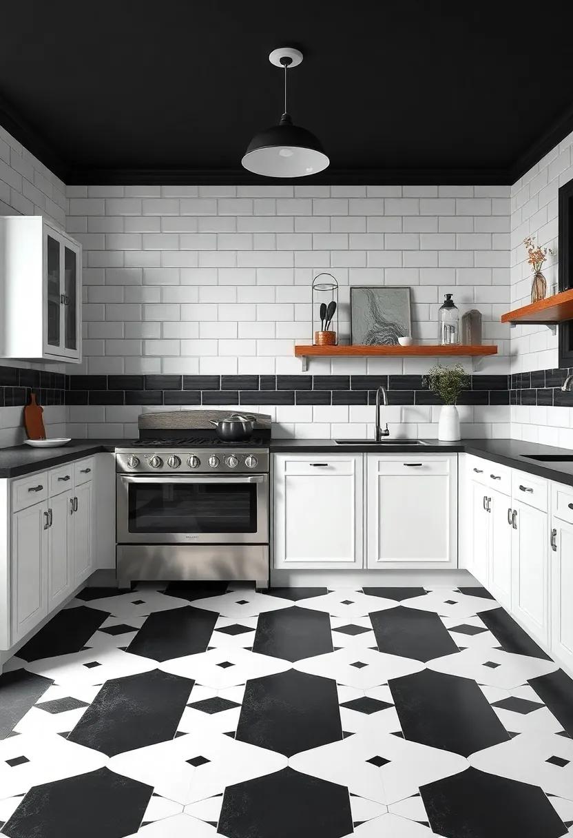 Classic Black and White Tile Designs⁤ for a ⁢Striking Contrast