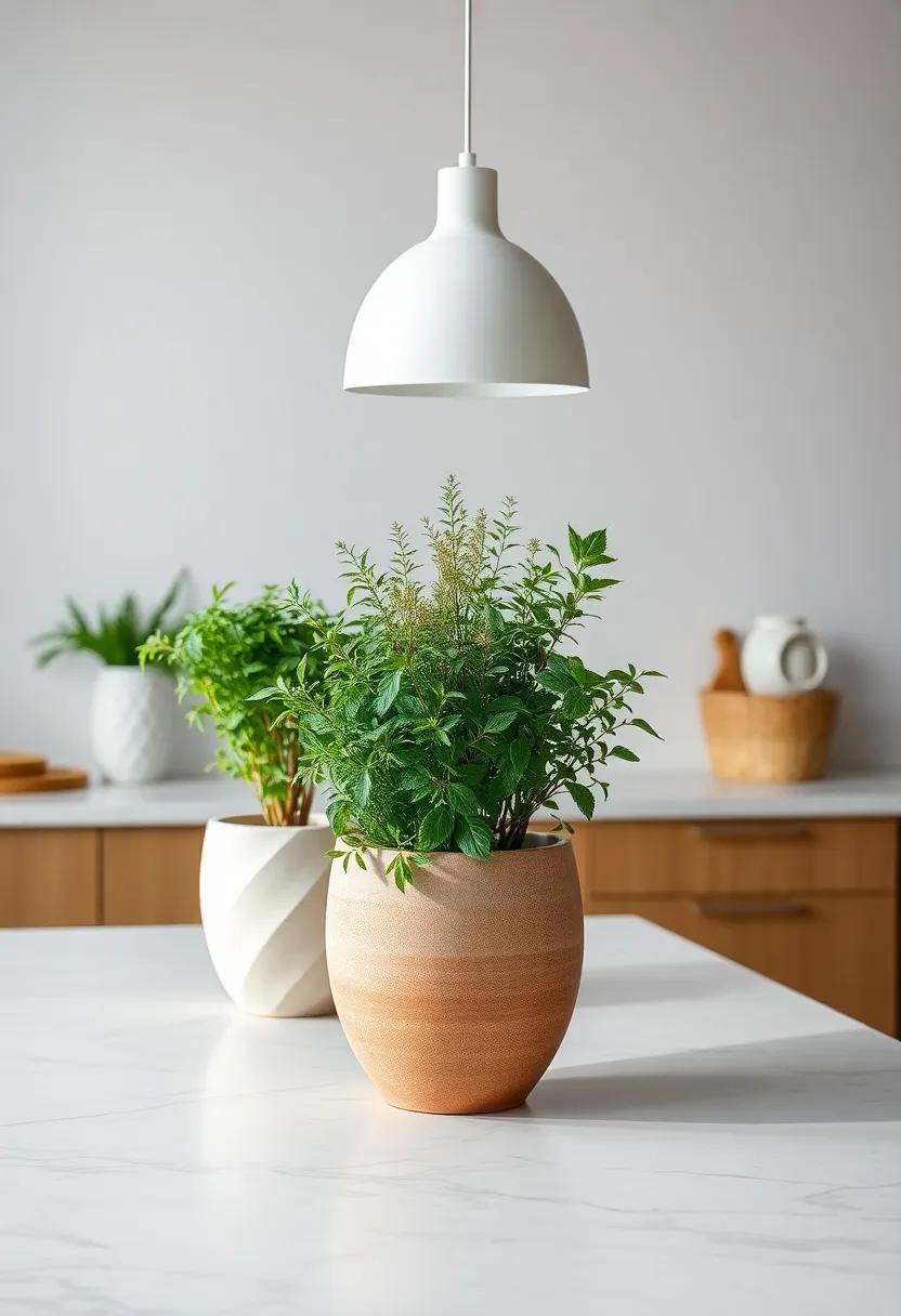 Embrace natural Beauty With fresh Herbs And Potted Plants