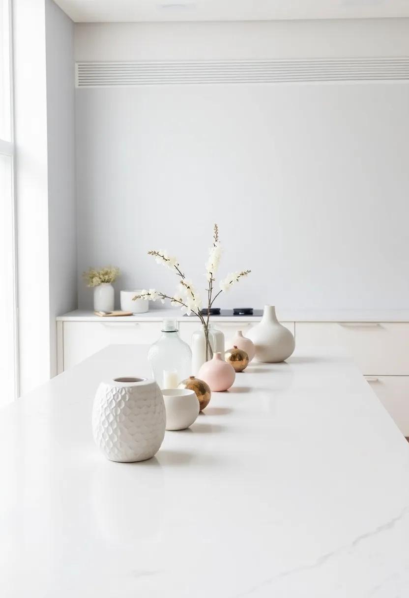 Sleek minimalist Centerpieces With Decorative Objects