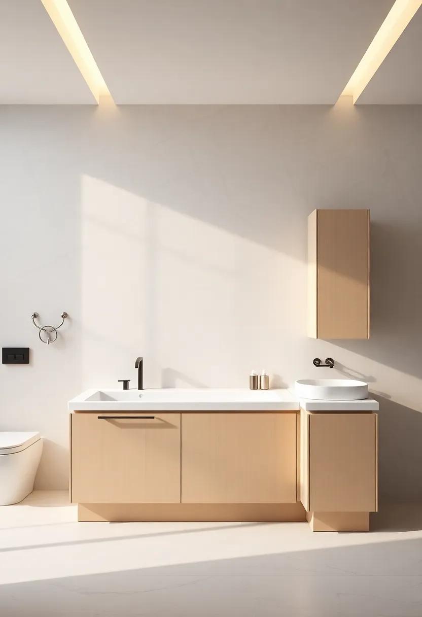 Serenity achieved Through ‌Minimalist Bathroom Furniture