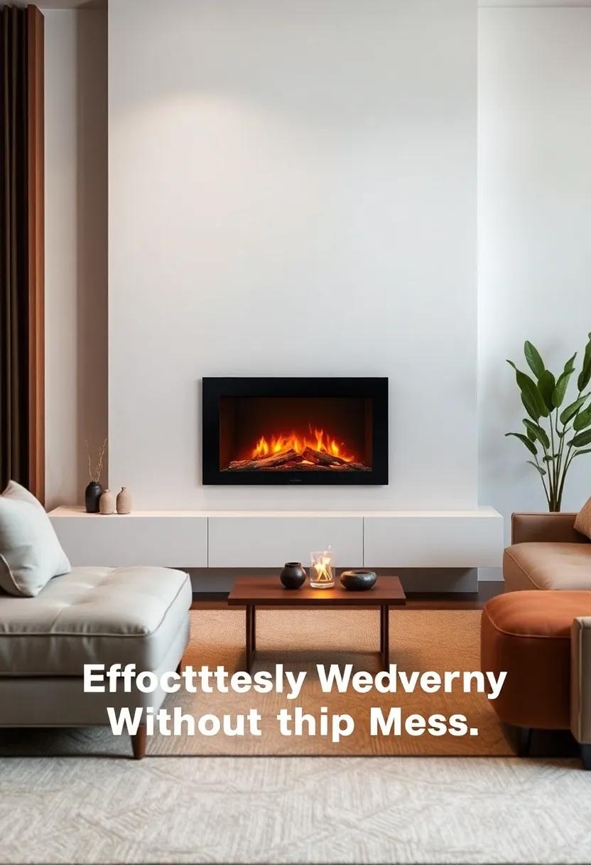 Elegant electric Fireplaces: effortlessly ⁣Modern Warmth Without the Mess