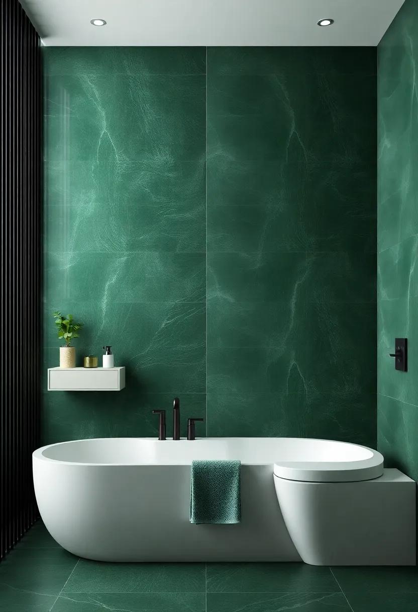 How Emerald ⁤Green Integrates luxury ⁣and nature in Bathrooms