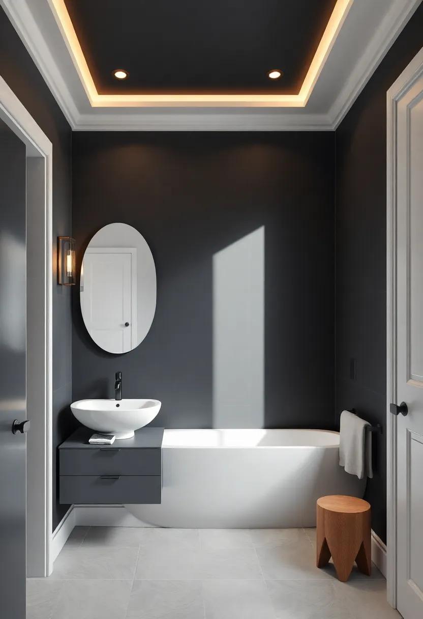 The Allure of Minimalism: Streamlined Two-Tone Bathroom Concepts