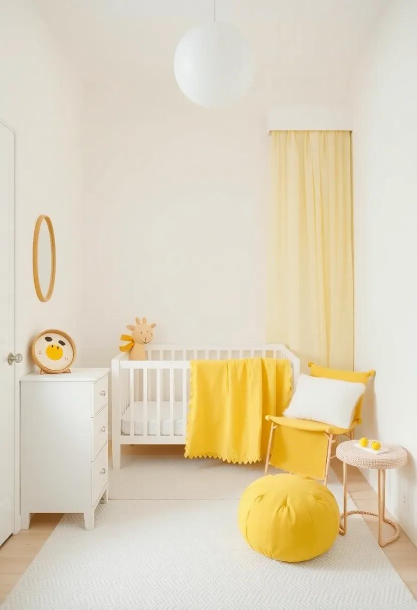 Soft ⁣Yellow Accents:‌ Incorporating Playful Pigments without Overwhelming the space