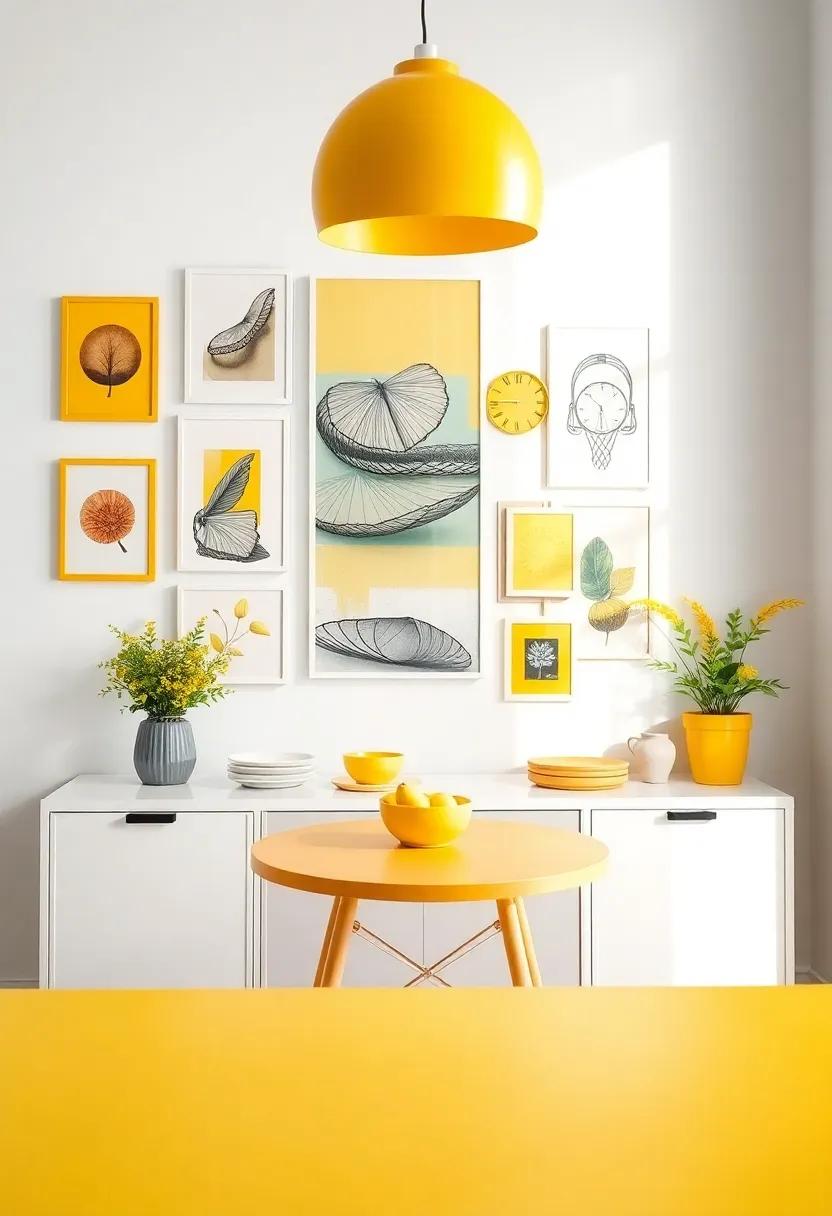 Creating a Mixed-Media Gallery Wall Featuring ​Rainbow of⁢ Yellow