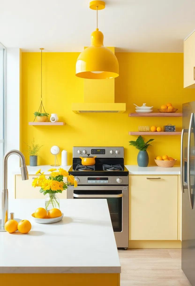 Nurturing Positive Energy‌ through Yellow Accents in⁢ kitchen⁣ Spaces