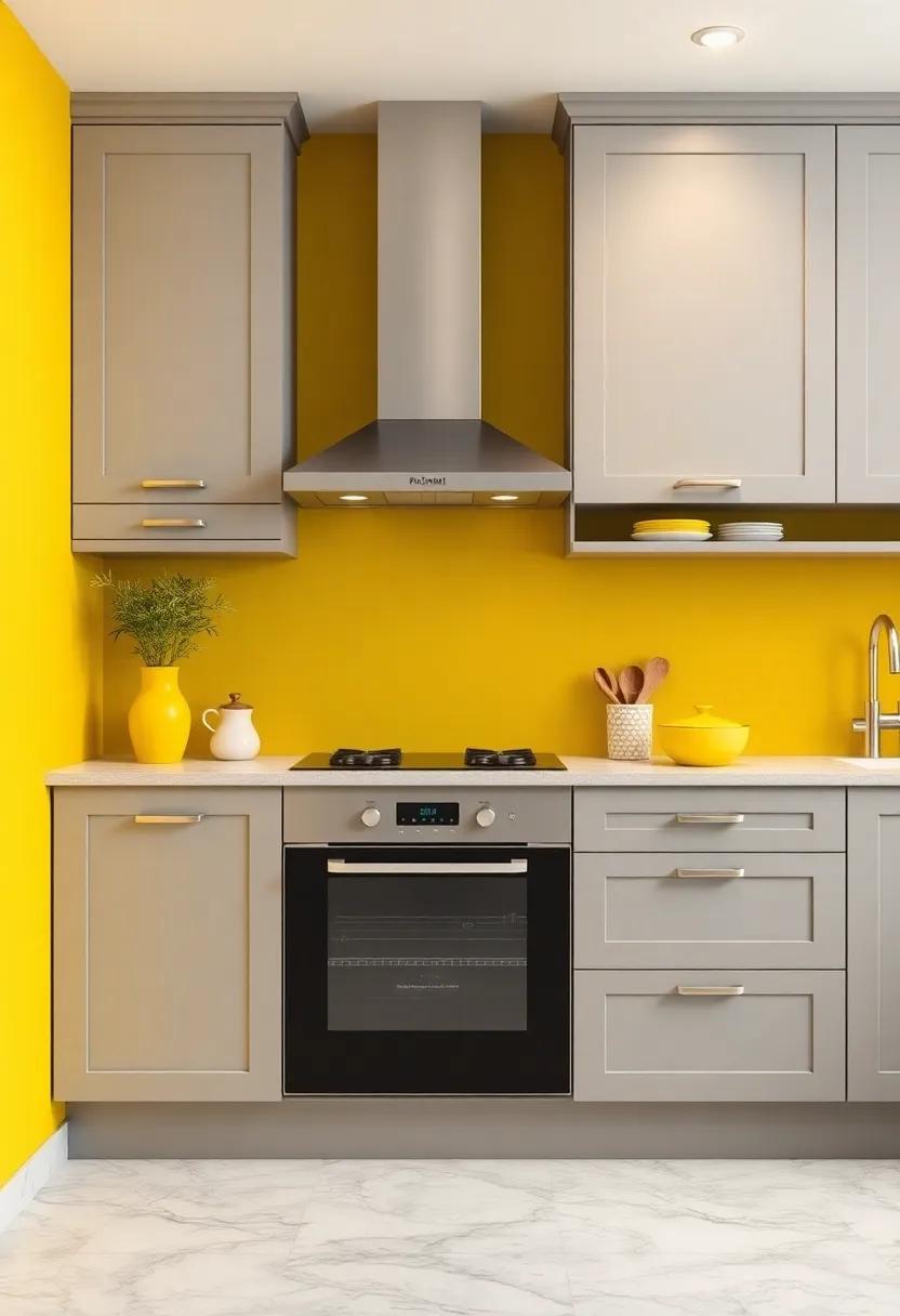 Bright Yellow Accents Infusing Cheerfulness into Stylish Kitchen spaces