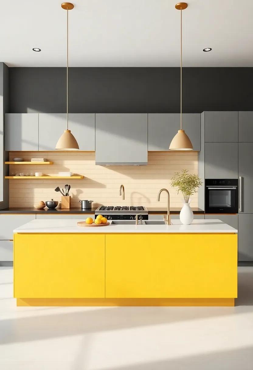 Kitchen Islands in Yellow: A Statement Piece for Functional Aesthetics