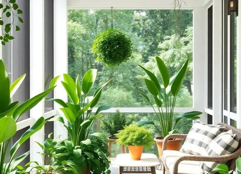 Embrace Nature Indoors: Transforming Your Screened Porch with Lush, Fresh Plants