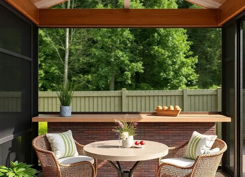 Elevate Your Outdoor Space: DIY Designs for Stylish Screened Porch Bars