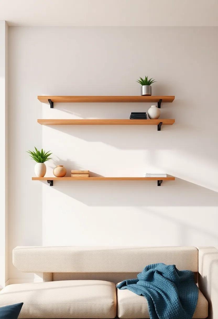 Elevate Your Space: Stylish Ideas for Wall-Mounted Floating Shelves in the Living Room