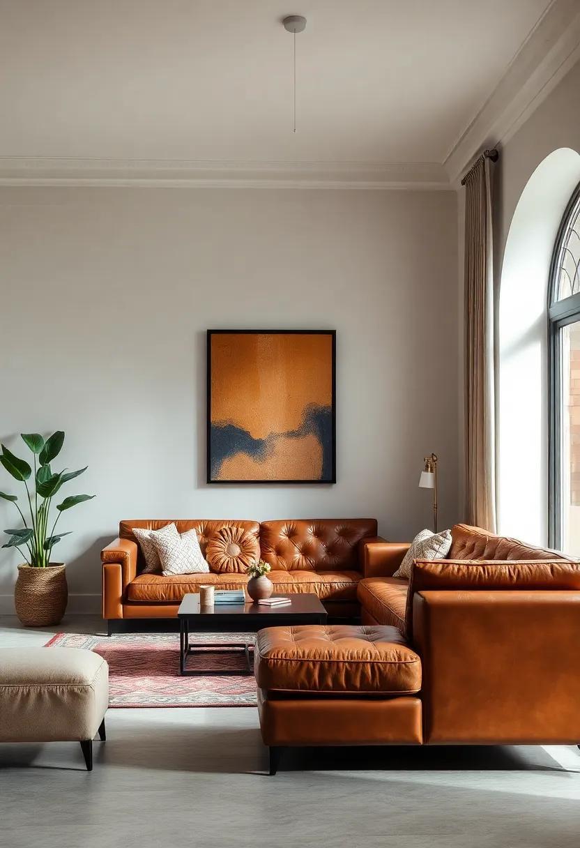 Embracing Eclecticism: The Allure of Warm Leather Furniture in Unique Interiors