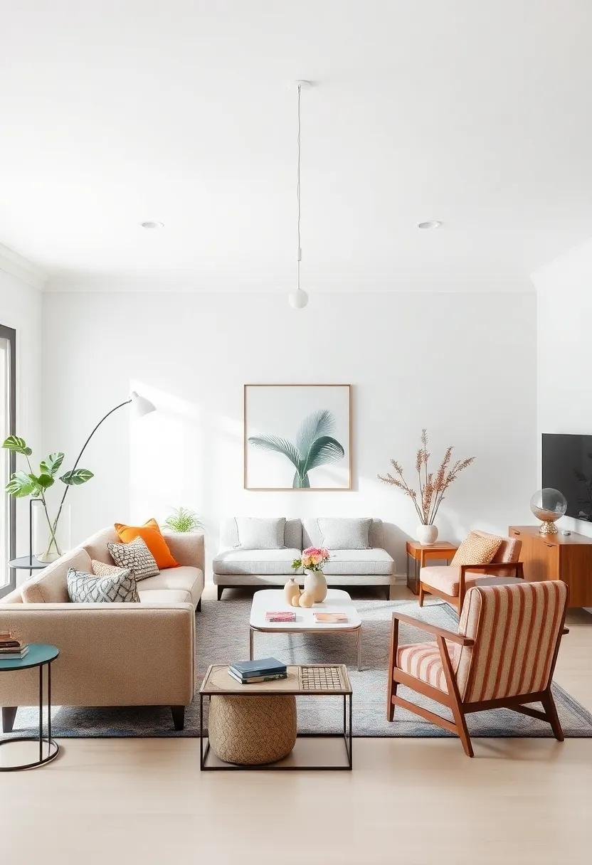 Embracing Diversity: Designing an Eclectic Living Room with Contrasting Furniture Styles