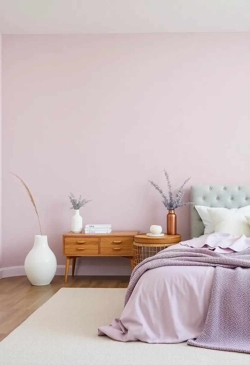 Embracing Serenity: Transform Your Bedroom with Muted Lavender and Ivory Decor