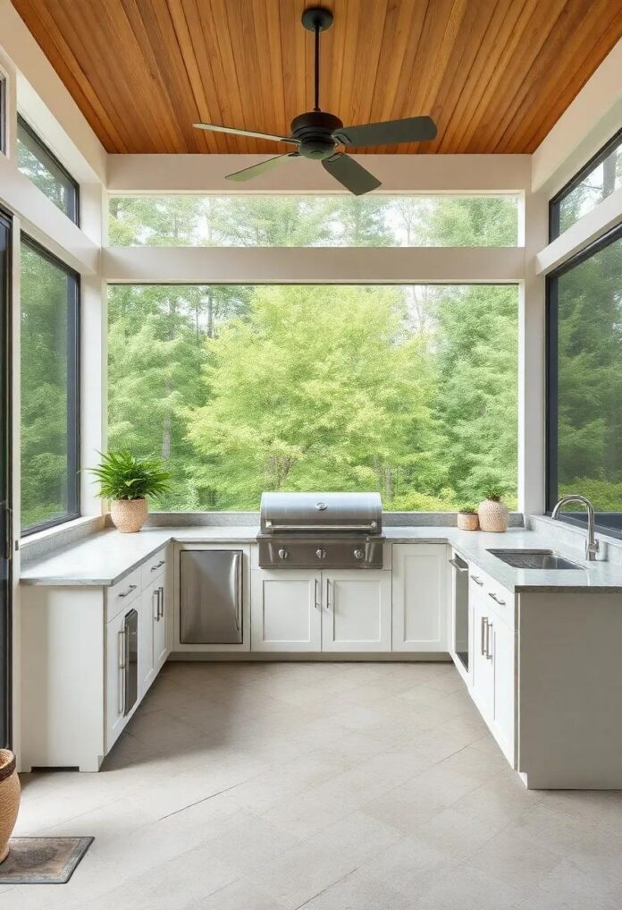 Transform Your Screened Porch: Stylish Outdoor Kitchens with Smart Storage Solutions