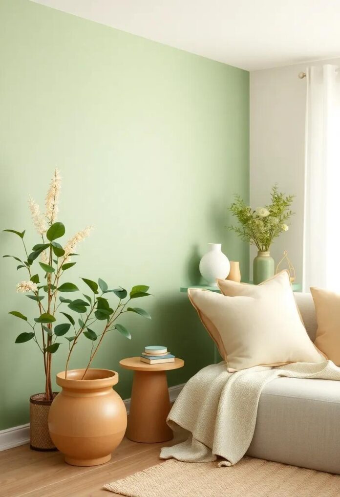 Embracing Serenity: The Harmonious Blend of Sage Green and Soft Tan in Calming Spaces