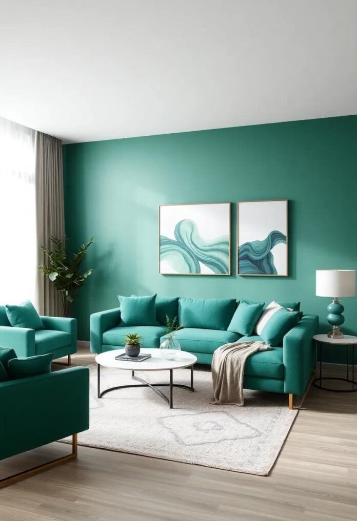 Transform Your Space: Embracing the Elegance of an Emerald Green Living Room Color Scheme