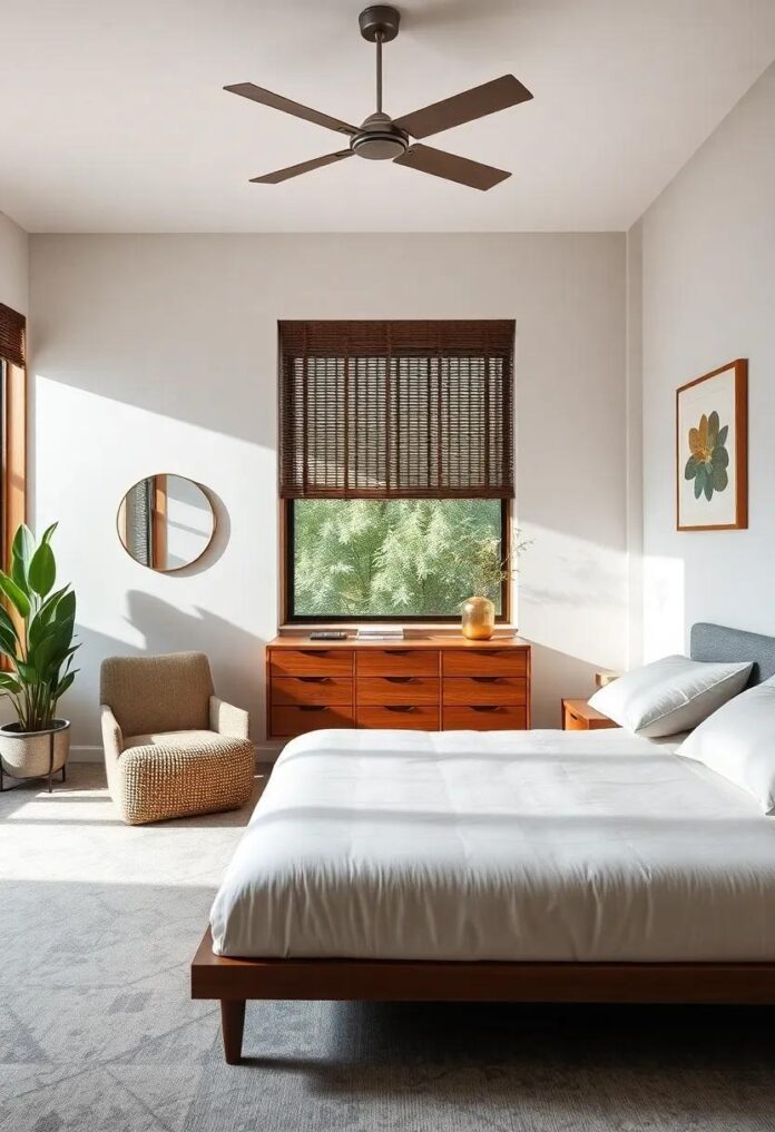 Timeless Tranquility: Embracing Mid-Century Modern Bedrooms with Teak Furniture Elegance