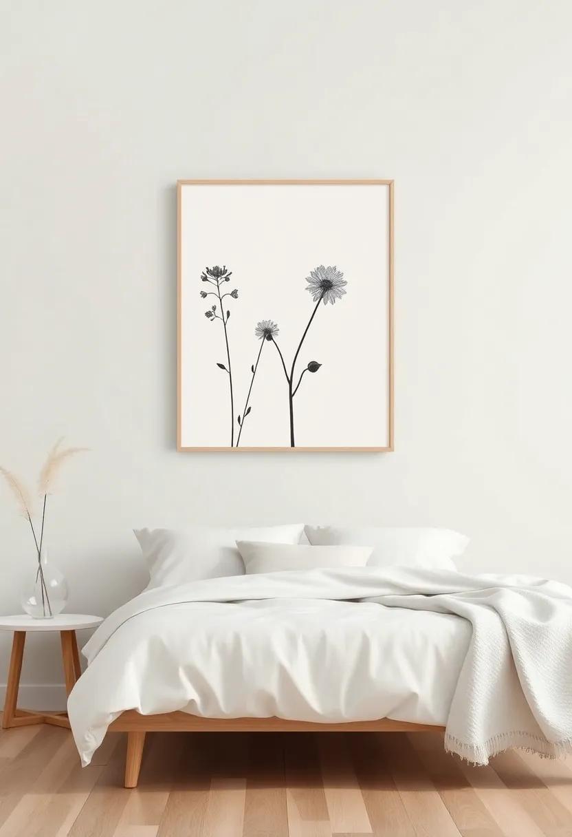 Balancing Art and Minimalism for a Peaceful ⁣Bedroom Vibe