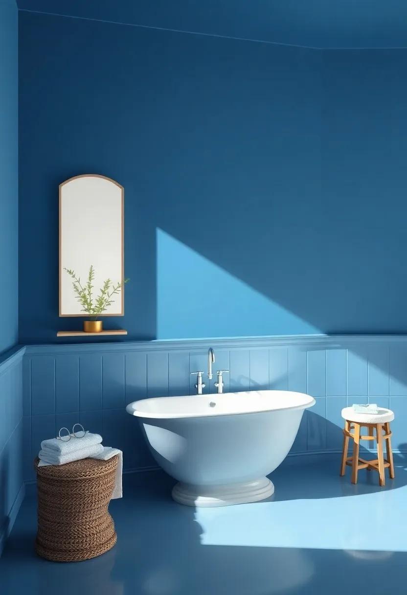 Artistic‍ Accents: ‌Making a Statement with‌ Blue Bathroom Decor