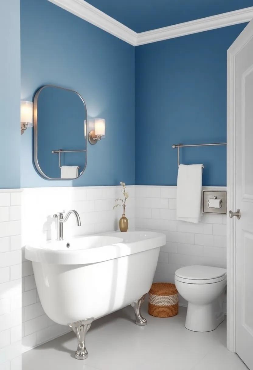 pairing Classic ‍Blue with White ‌for a ‌Fresh⁣ Bathroom‌ Aesthetic