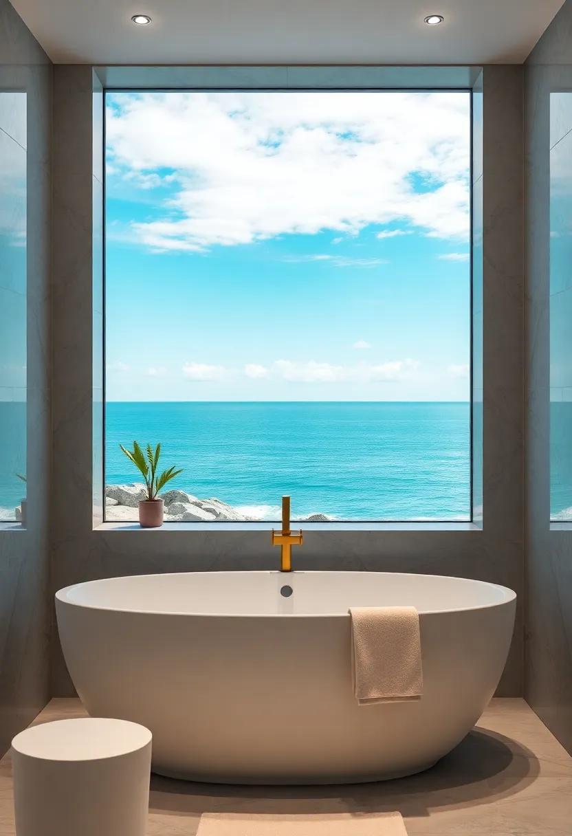 Ocean Views Transformed Into Tranquil Bathroom Experiences