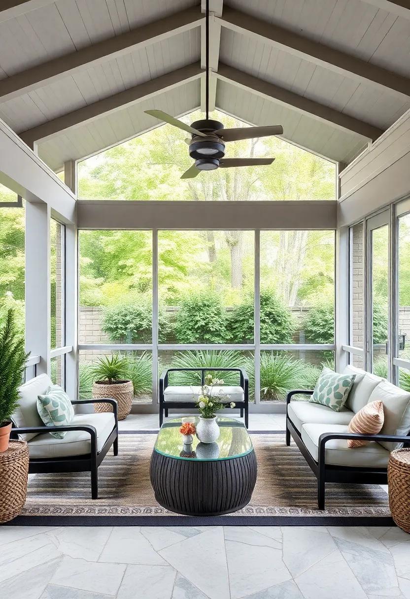 Incorporating Fire Features for ⁤Cozy Evenings in Screened Porch ⁢Designs