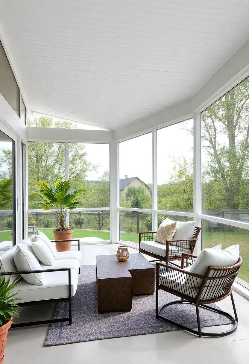 Blending ⁤Contemporary Architecture with Natural ​Scenery in Screened Porch ‌Designs