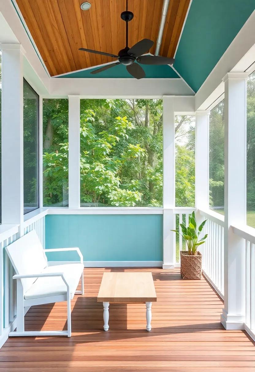 Color Schemes that⁤ Harmonize with Nature in ⁣contemporary⁢ Screened Porches